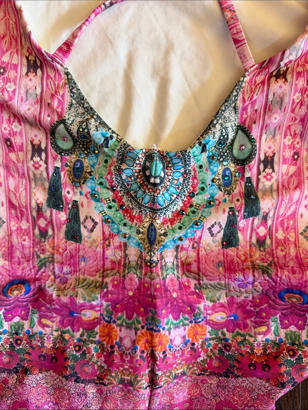 Camilla Pink and Turquoise One-Piece Swimsuit - Picture 4 of 4